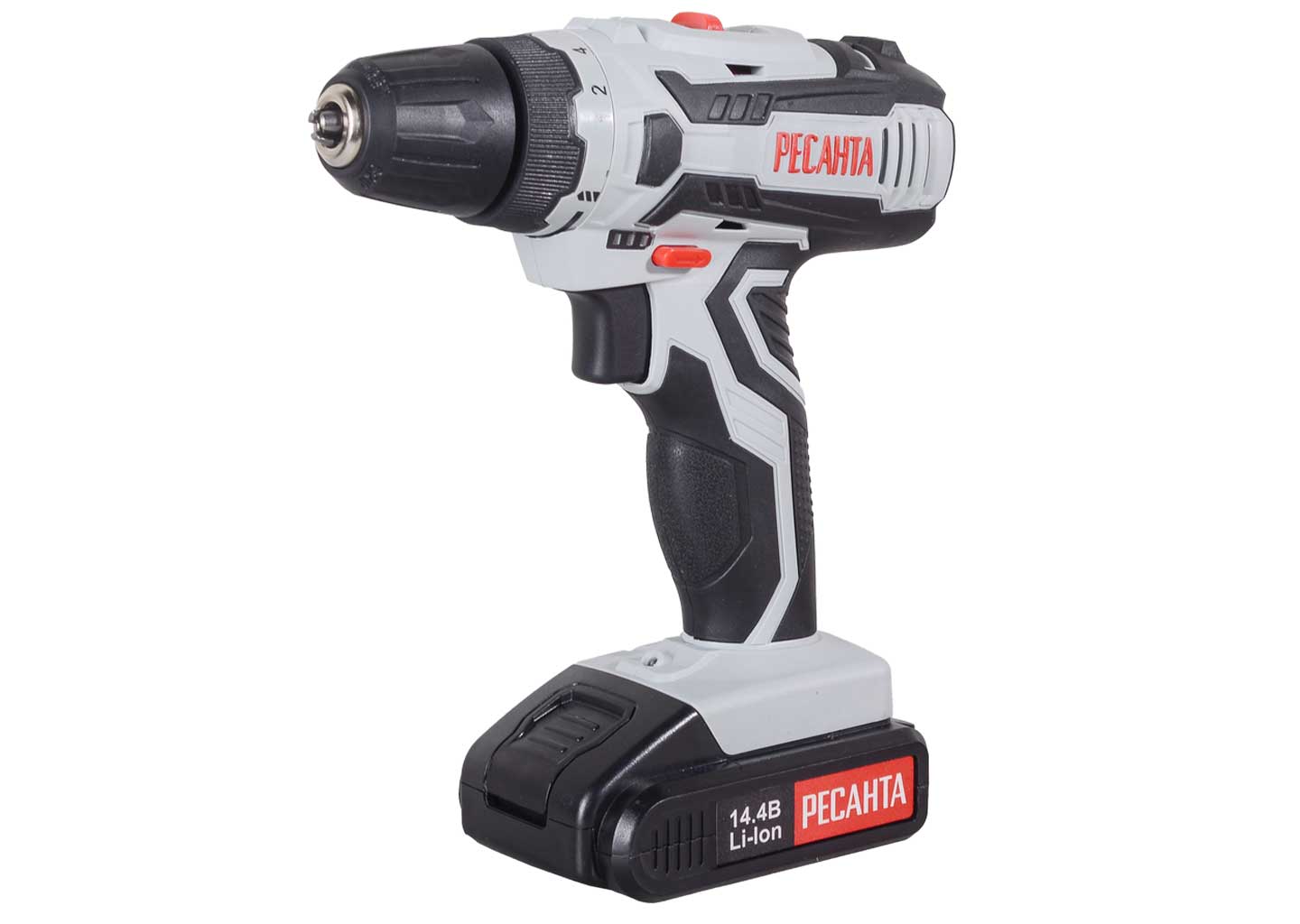 Аккумуляторный шуруповёрт Ресанта ДА-14-2ЛК 14,4 В с двумя аккумуляторами и кейсом