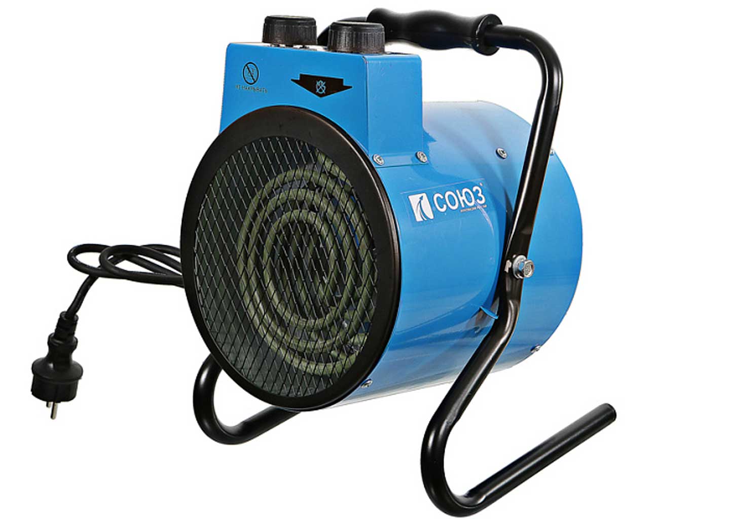 Тепловая электрическая пушка СОЮЗ ТПС-3027 3 кВт для обогрева и сушки помещений до 40 м²