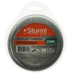 Леска для триммера Sturm BGT3535-2.4-SA-15 витая квадратная 2,4 мм, 15 метров