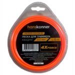 Леска для триммера Hanskonner HK3535-3.0-SS-15 квадратная 3 мм 15 м жёлто-оранжевая