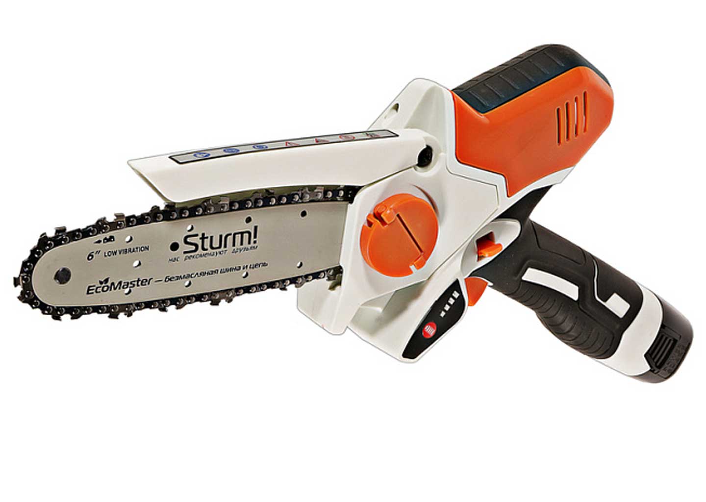 Аккумуляторная цепная пила Sturm! CSC1804 16В безмасляная с двумя аккумуляторами