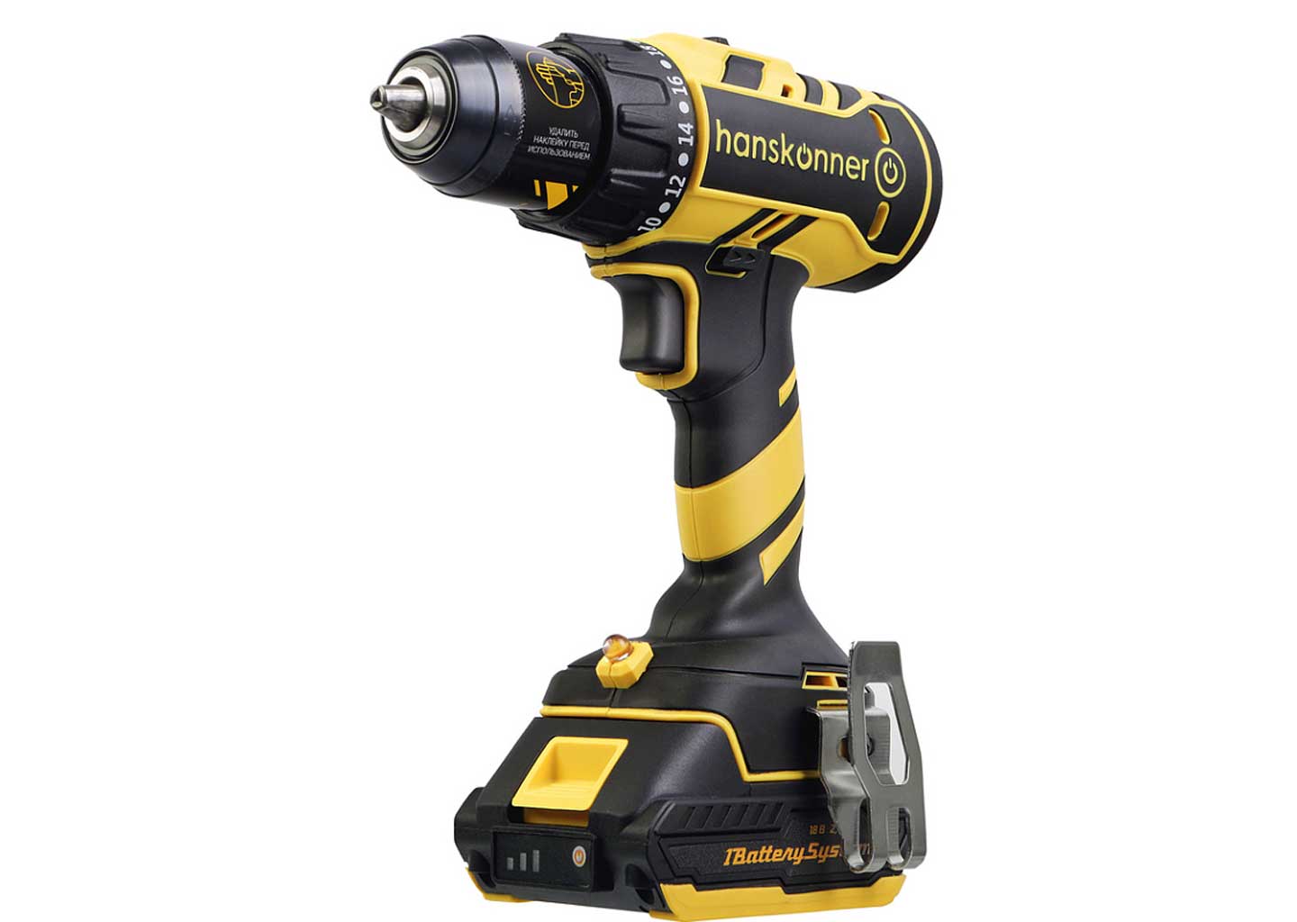 Аккумуляторный шуруповерт Hanskonner HCD1865 18 В бесщеточный, с двумя аккумуляторами и кейсом