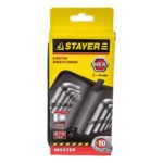 Набор имбусовых коротких ключей STAYER MASTER HEX 2740-H10_z01