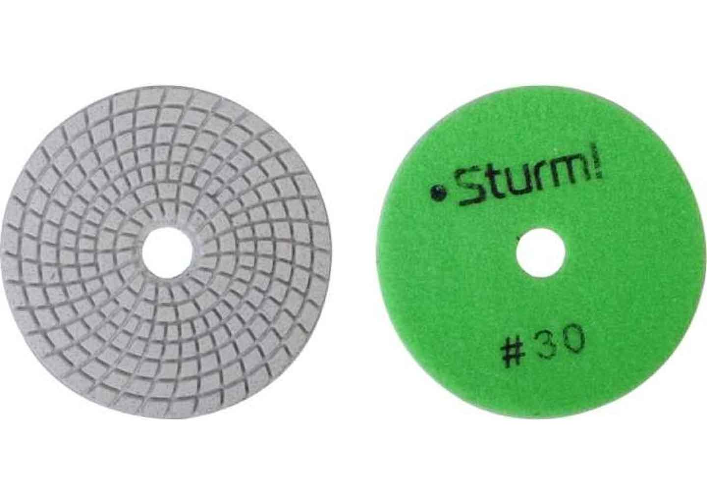 Алмазный гибкий шлифовальный круг 100 мм, P30, мокрое шлифование Sturm! 9012-W100-30