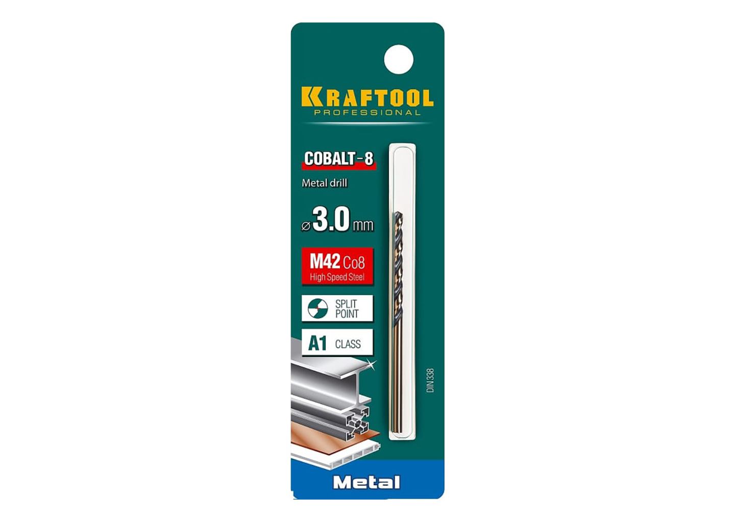 Сверло по металлу KRAFTOOL Cobalt 29656-3