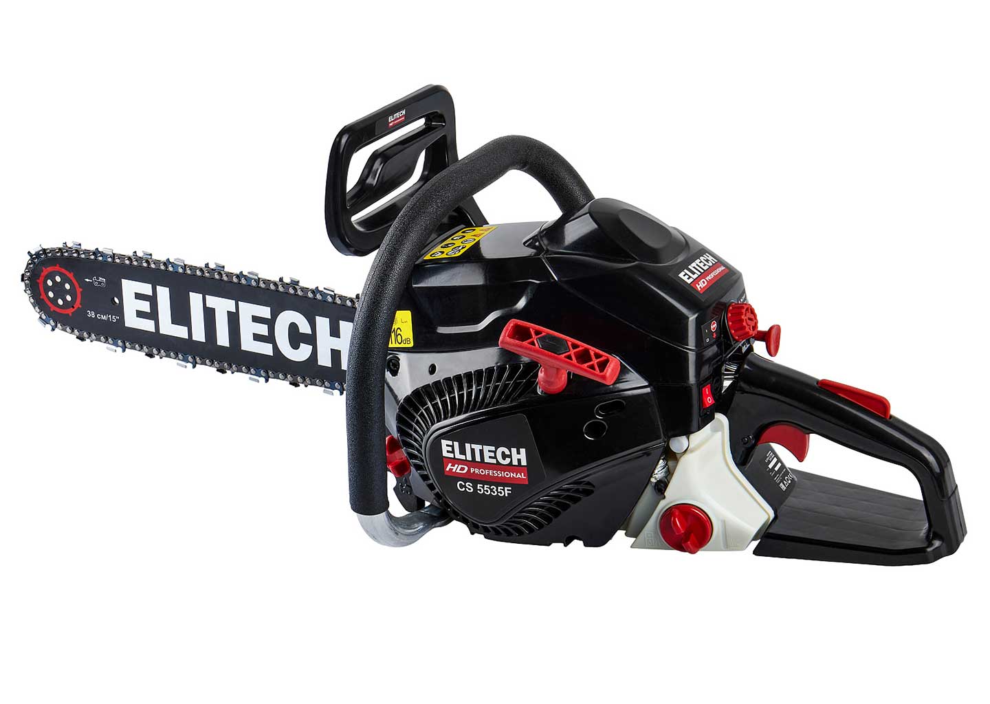Пила цепная бензиновая Elitech CS 5535F (E1611.006.00) HD 204814 бензопила ELITECH CS 5535F с двухтактным мотором