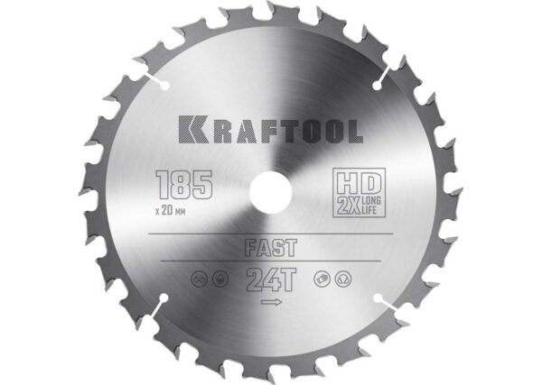 Пильный диск по дереву KRAFTOOL 36950-185-20