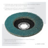 Лепестковый циркониевый торцевой круг KRAFTOOL ZIRCON Inox-Plus 36594-125-80