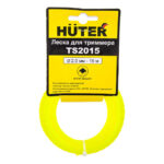 Леска для триммера Huter TS2015 витой квадрат 2 мм 15 м жёлтая