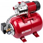 Насосная станция Elitech САВ 1000Н/24 с баком 24 л для автономного водоснабжения