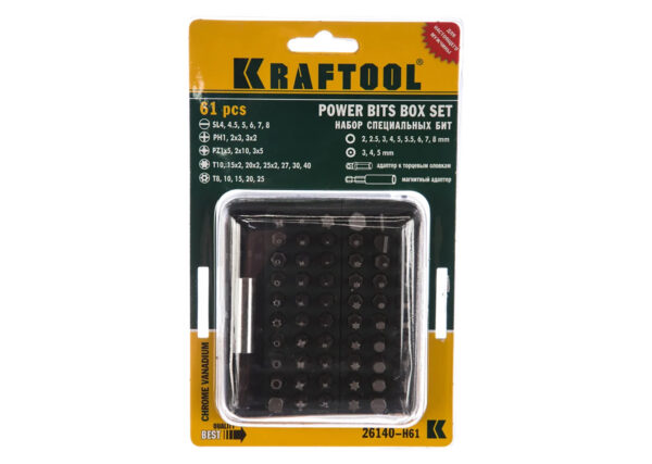 Набор бит с адаптером KRAFTOOL Grand-61 26140-H61