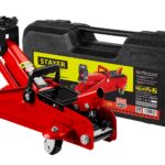Домкрат подкатной гидравлический 2 т STAYER R-22 RED FORCE Professional  в кейсе