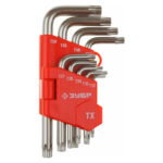 Набор TORX-ключей ЗУБР 27462-1 от T10 до T50