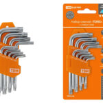 Набор TORX-ключей TDM с отверстием, 9 шт., T10–T50