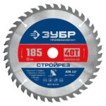 Пильный диск по строительной древесине ЗУБР Профессионал 36931-185-20-40