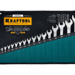 Набор гаечных ключей KRAFTOOL 27079-H18, 18 предметов, CrV, с чехлом