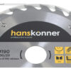 Пильный диск по дереву Hanskonner H9022-190-30/20-24 — изображение 6