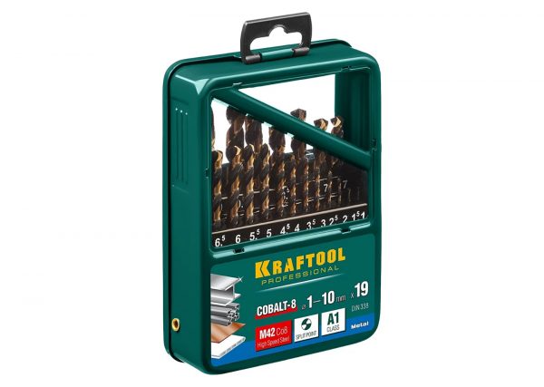Набор сверл по металлу KRAFTOOL COBALT-8 29656-H19