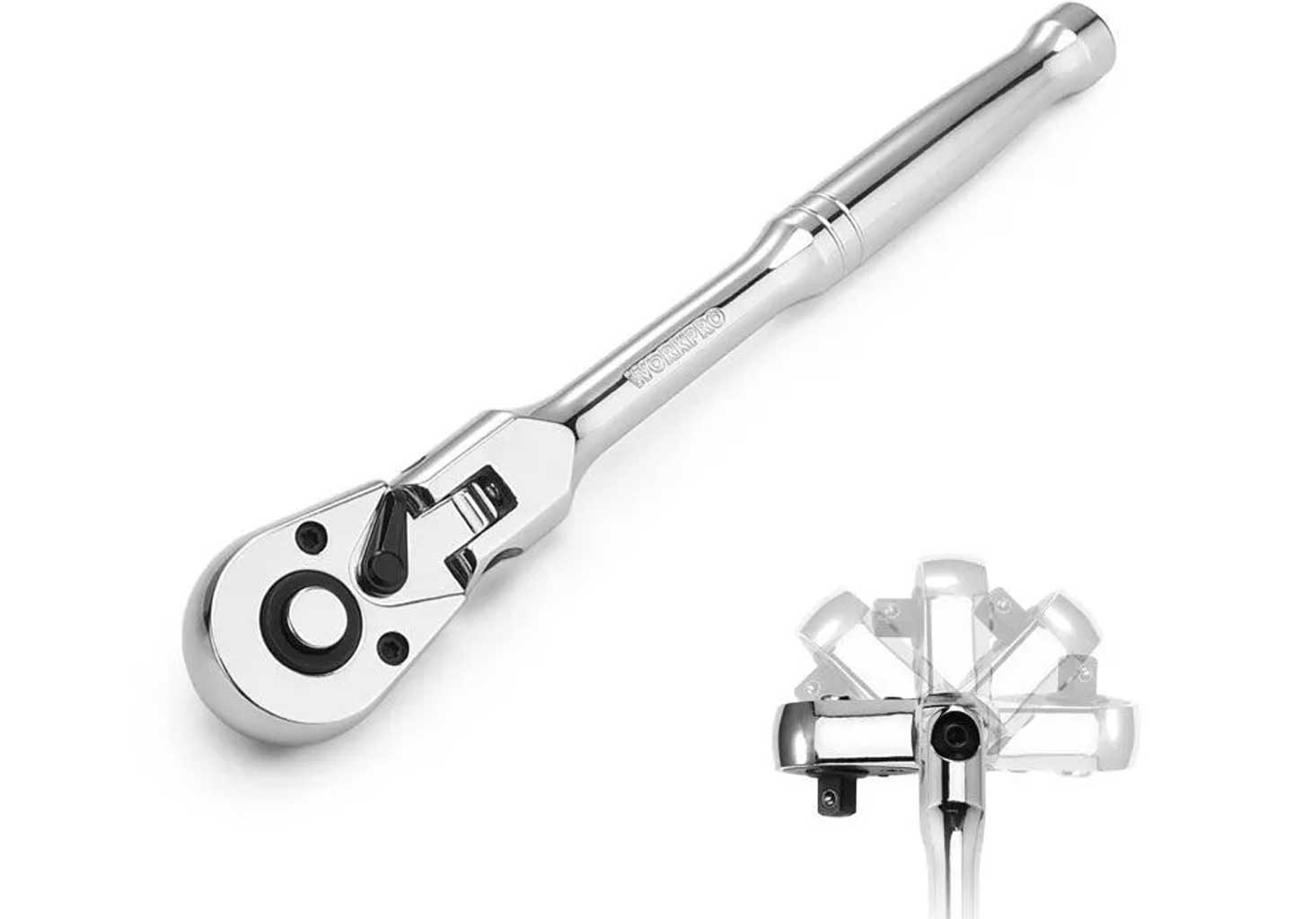 Трещотка WORKPRO WP271029 с поворотной головкой