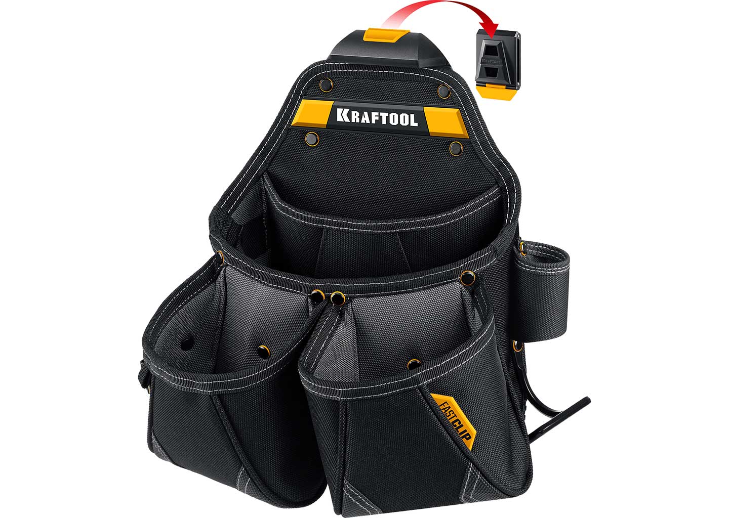 Поясная сумка строителя KRAFTOOL KP-15 с карманами и креплениями