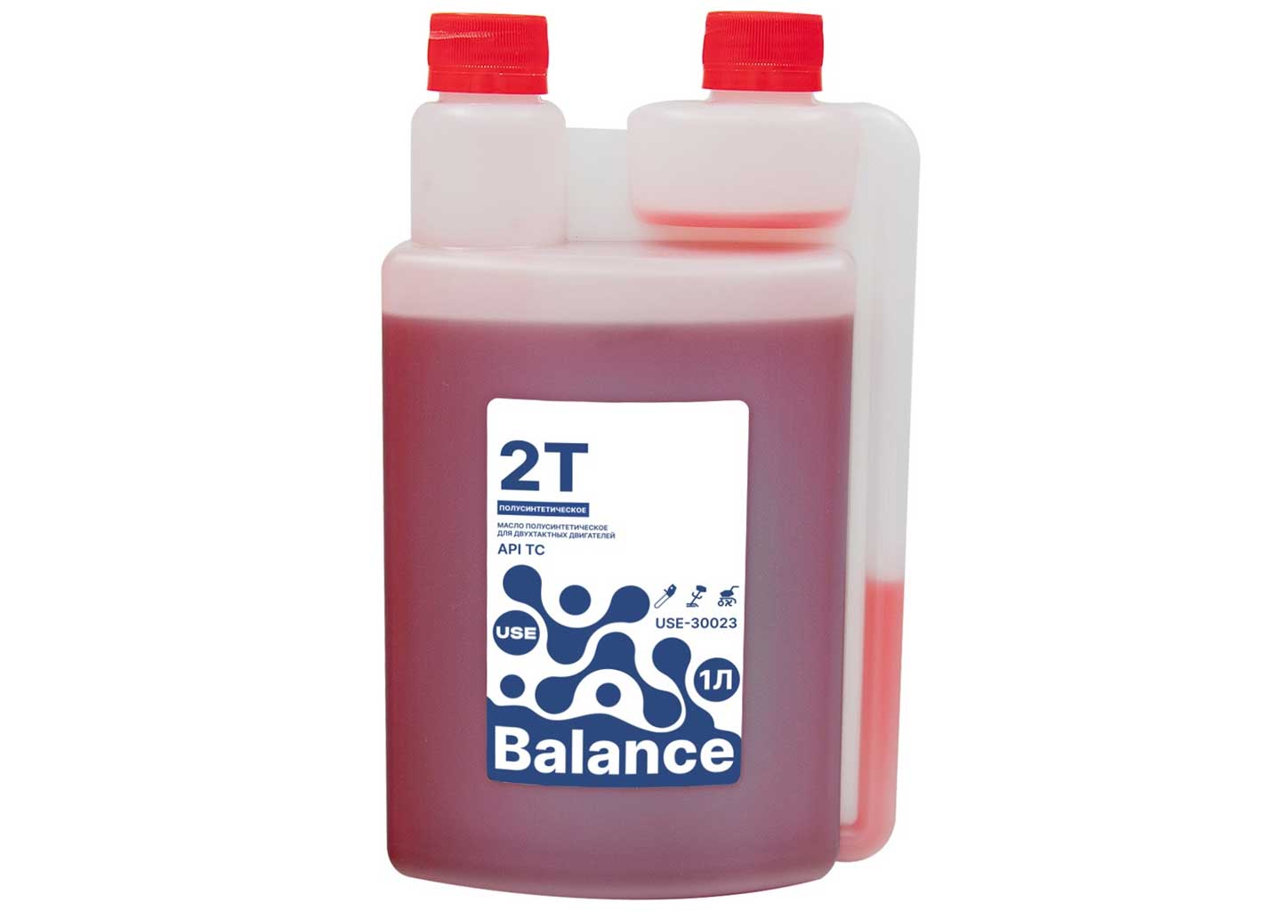 Масло 2-х тактное полусинтетика API TC, USE Balance, 1 л с дозатором USE-30023 Масло полусинтетическое 2-тактное USE Balance 1 л с дозатором