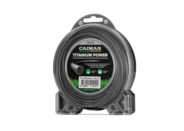 Леска триммерная CAIMAN Titanium Power CB270 3,0 мм 15 м в блистере
