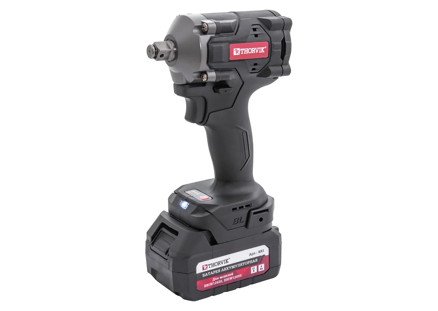 гайковерт THORVIK BBIW 12620 в кейсе с аккумуляторами