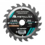 Пильный диск METALLICA Optima 902486 140 мм для продольной резки древесины