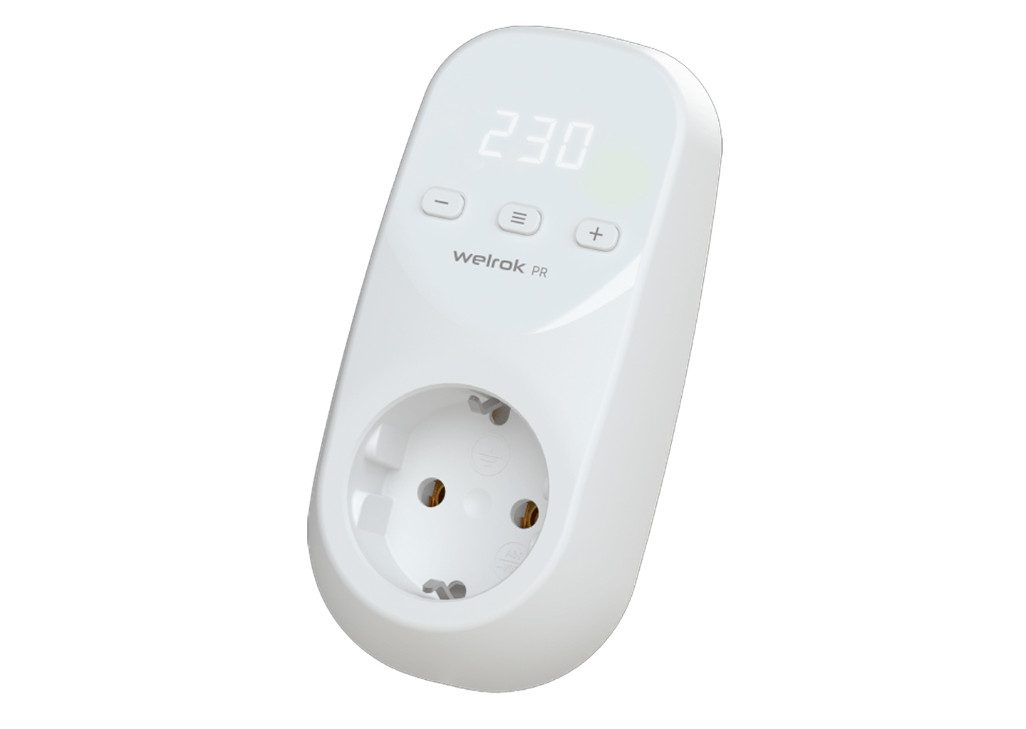 Розеточное реле напряжения Welrok PR 16А TrueRMS в розетку