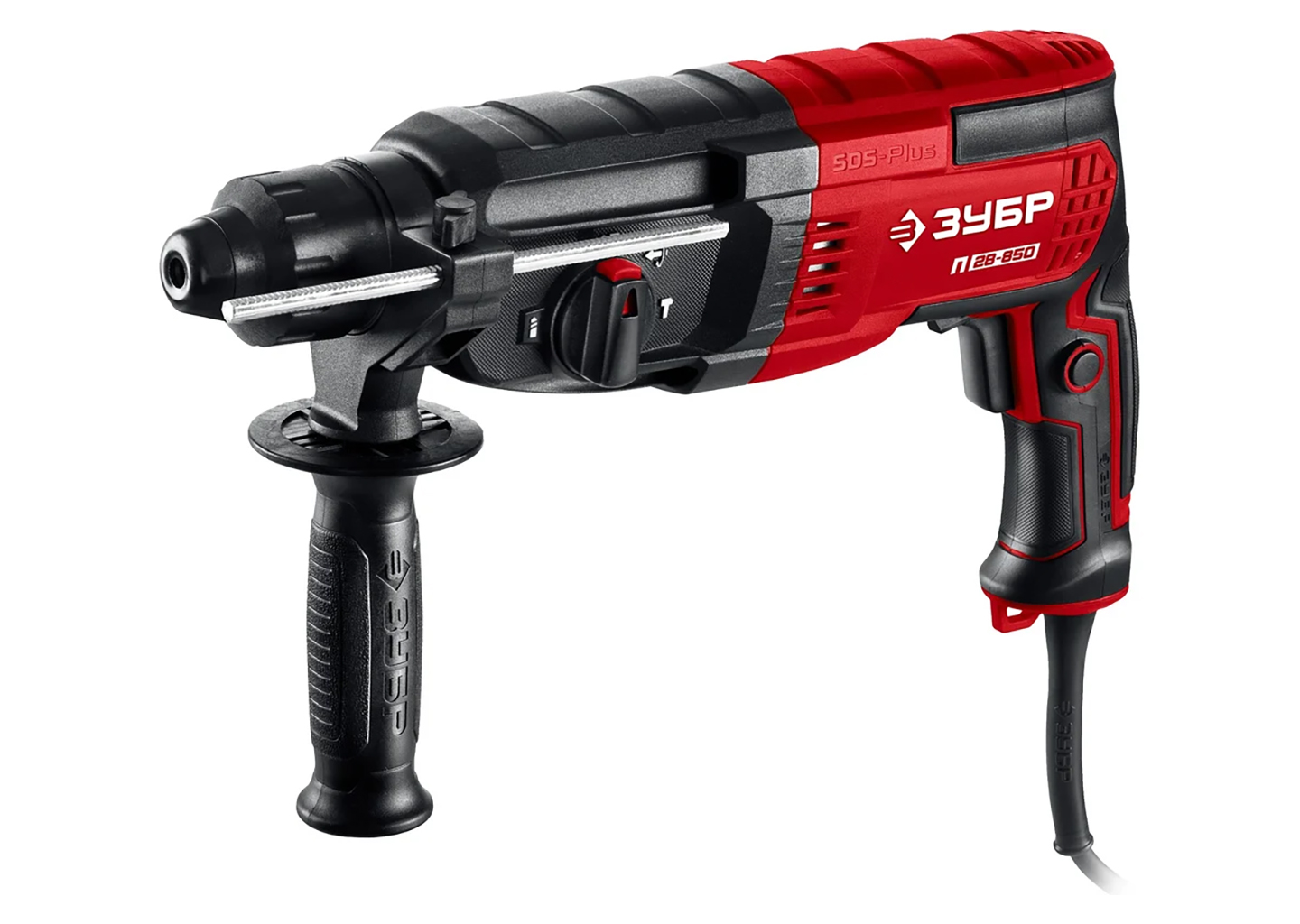 Перфоратор SDS Plus ЗУБР П-28-850 Перфоратор ЗУБР П‑28‑850 в кейсе с аксессуарами