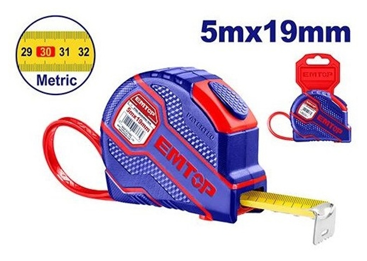 Рулетка EMTOP EMTP2519M 5 метров для бытового применения