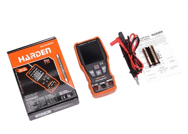 Интеллектуальный цифровой мультиметр HARDEN 661004 с ЖК-дисплеем и щупами