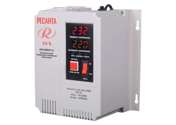 Стабилизатор напряжения Ресанта АСН-500Н/1-Ц LUX настенного монтажа