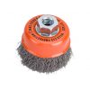 Зачистная чашка HARDEN 611502 для УШМ с латунированной стальной проволокой