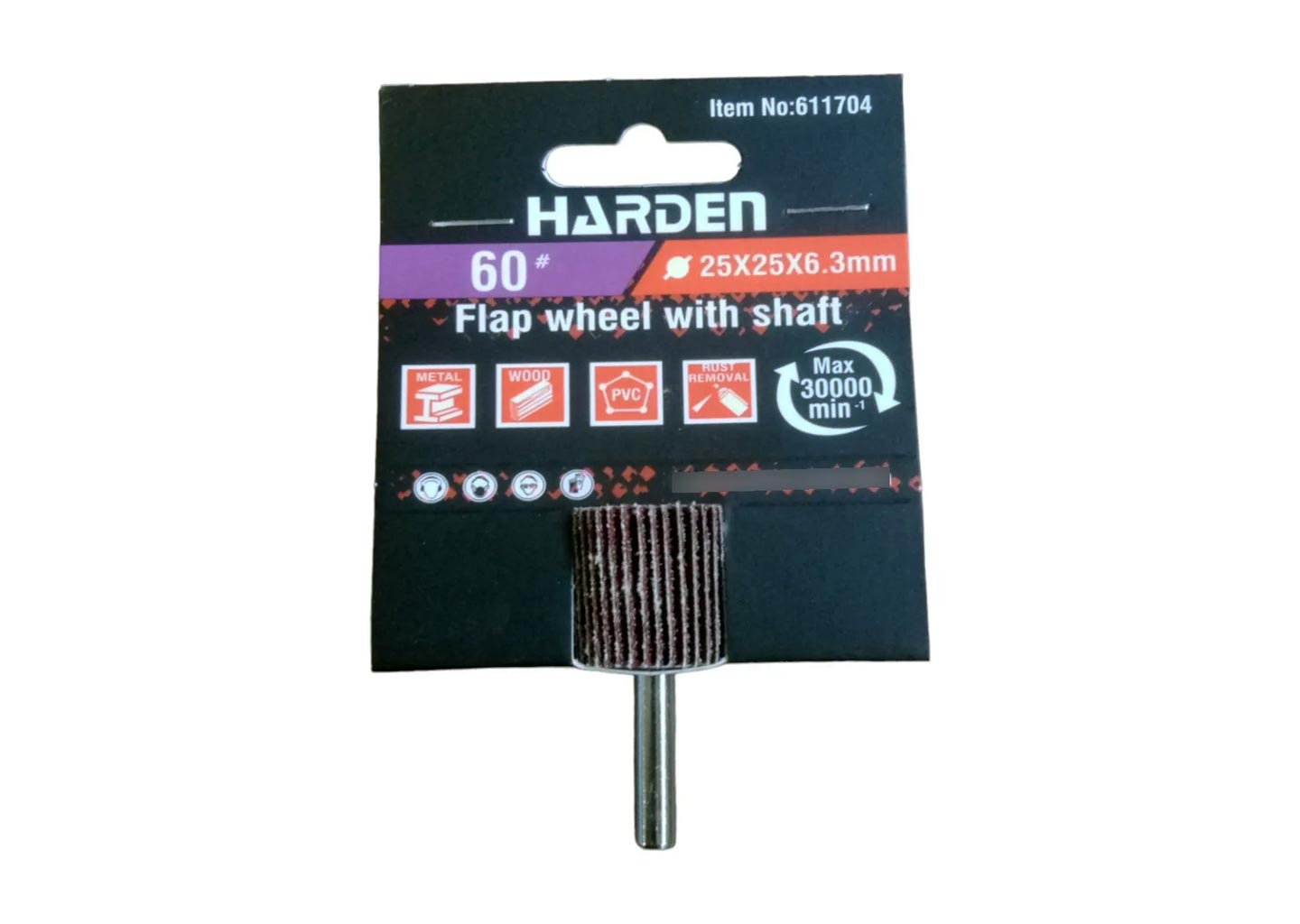 Щетка лепестковая для дрели HARDEN 611704 для зачистки и шлифования