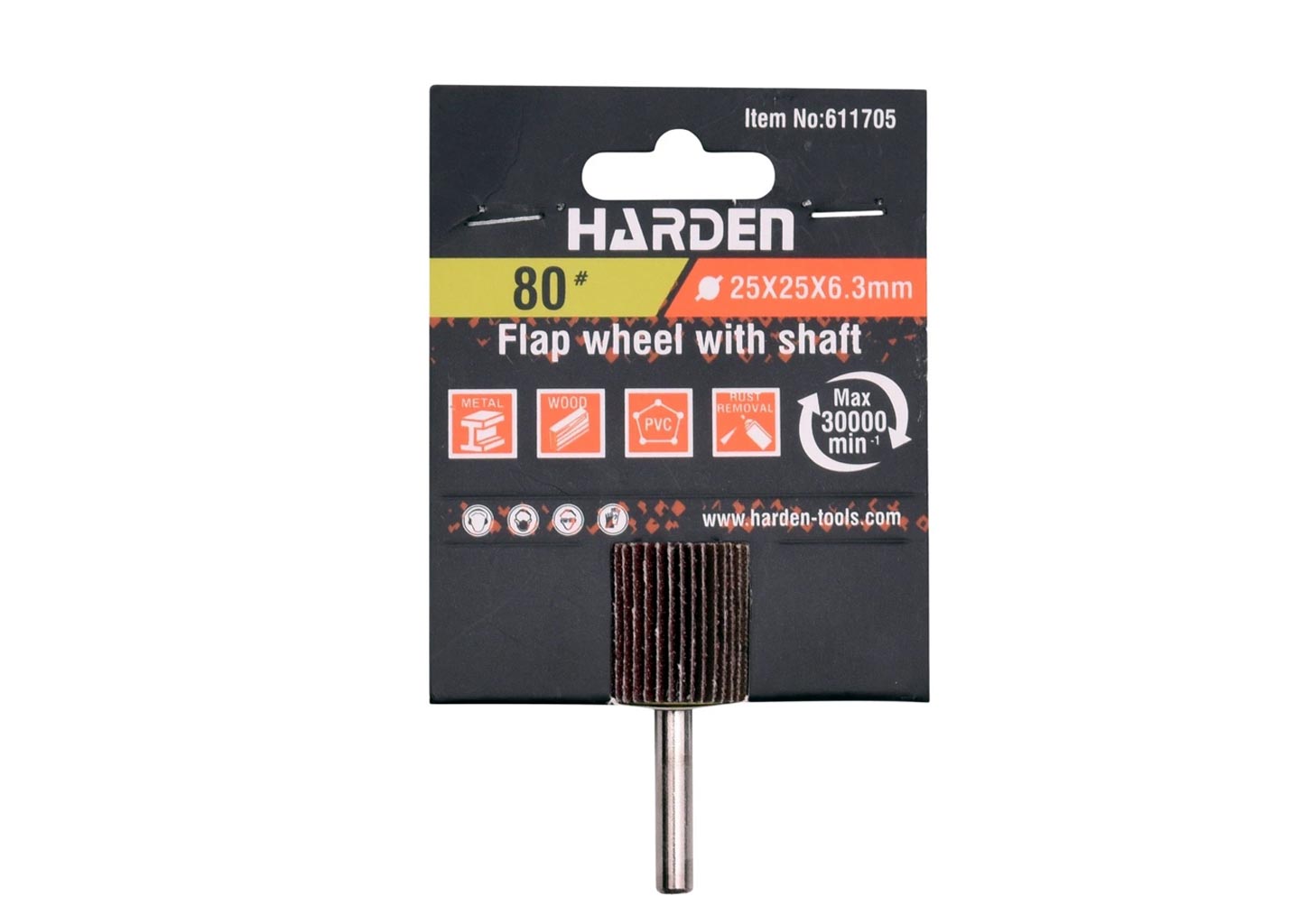 Щетка лепестковая для дрели HARDEN 611705 для шлифовки металла и дерева