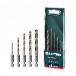 KRAFTOOL 29652-H5 по металлу с шестигранным хвостовиком в упаковке