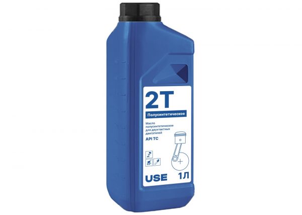 Масло USE 2-х тактное полусинтетическое API TC 1 л для бензопил и мотоблоков