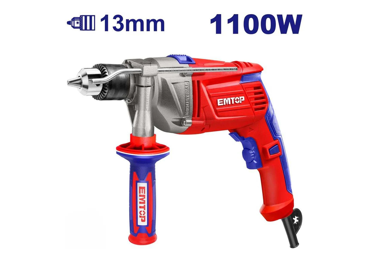 ударная дрель EMTOP EMDL1101 1100 Вт с быстрозажимным патроном 13 мм