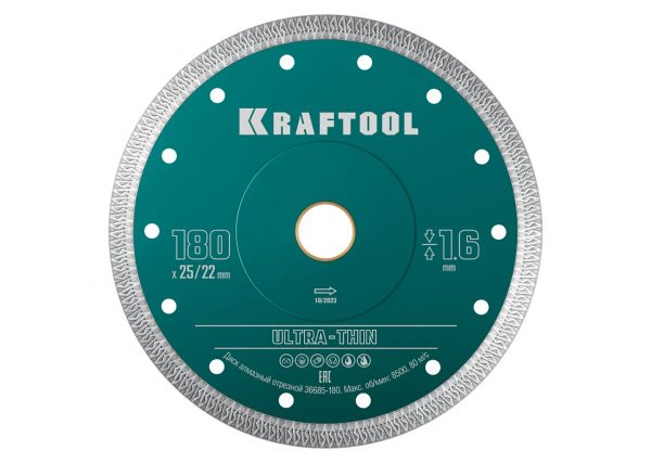 Алмазный диск KRAFTOOL ULTRA-THIN 36685-180 для резки плитки и камня
