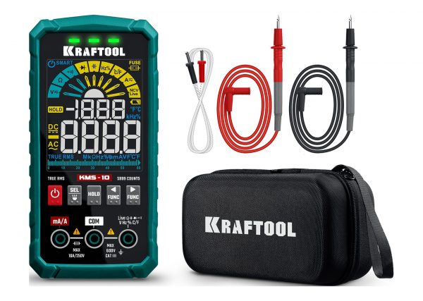 Смарт-мультиметр KRAFTOOL KMS-10 59872 с ЖК-дисплеем и функцией NCV