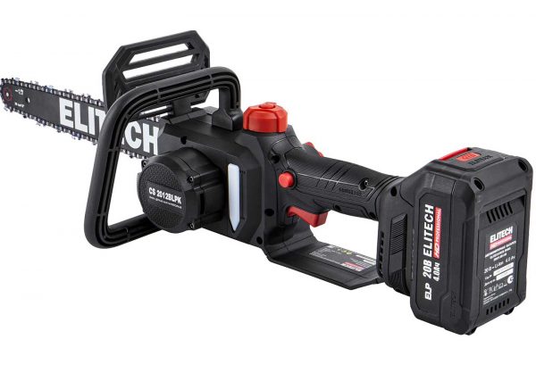 аккумуляторная цепная пила ELITECH HD CS 2012BLPK с бесщеточным двигателем