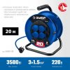 Силовой удлинитель на катушке ЗУБР  ПВС-315 3 x 1.5 20 м 3500 Вт Профессионал — изображение 2
