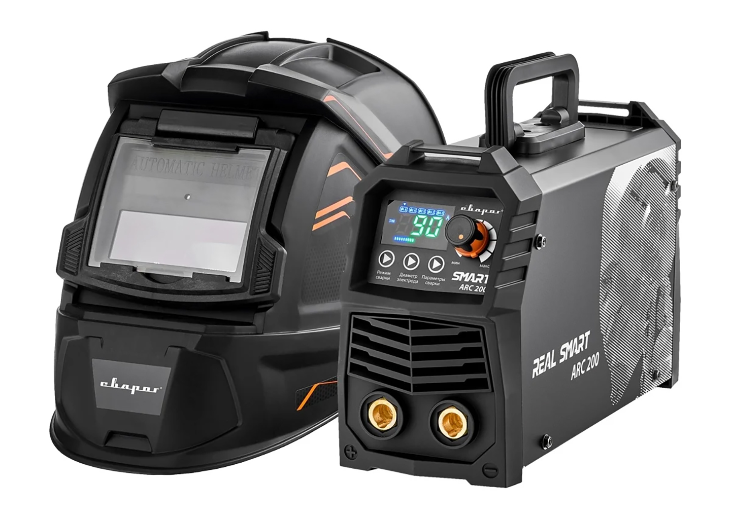 Сварочный инвертор Сварог ARC 200 REAL SMART Z28303 Black маска+краги 97886 Сварочный аппарат Сварог ARC 200 REAL SMART Z28303 Black с комплектом маска и краги