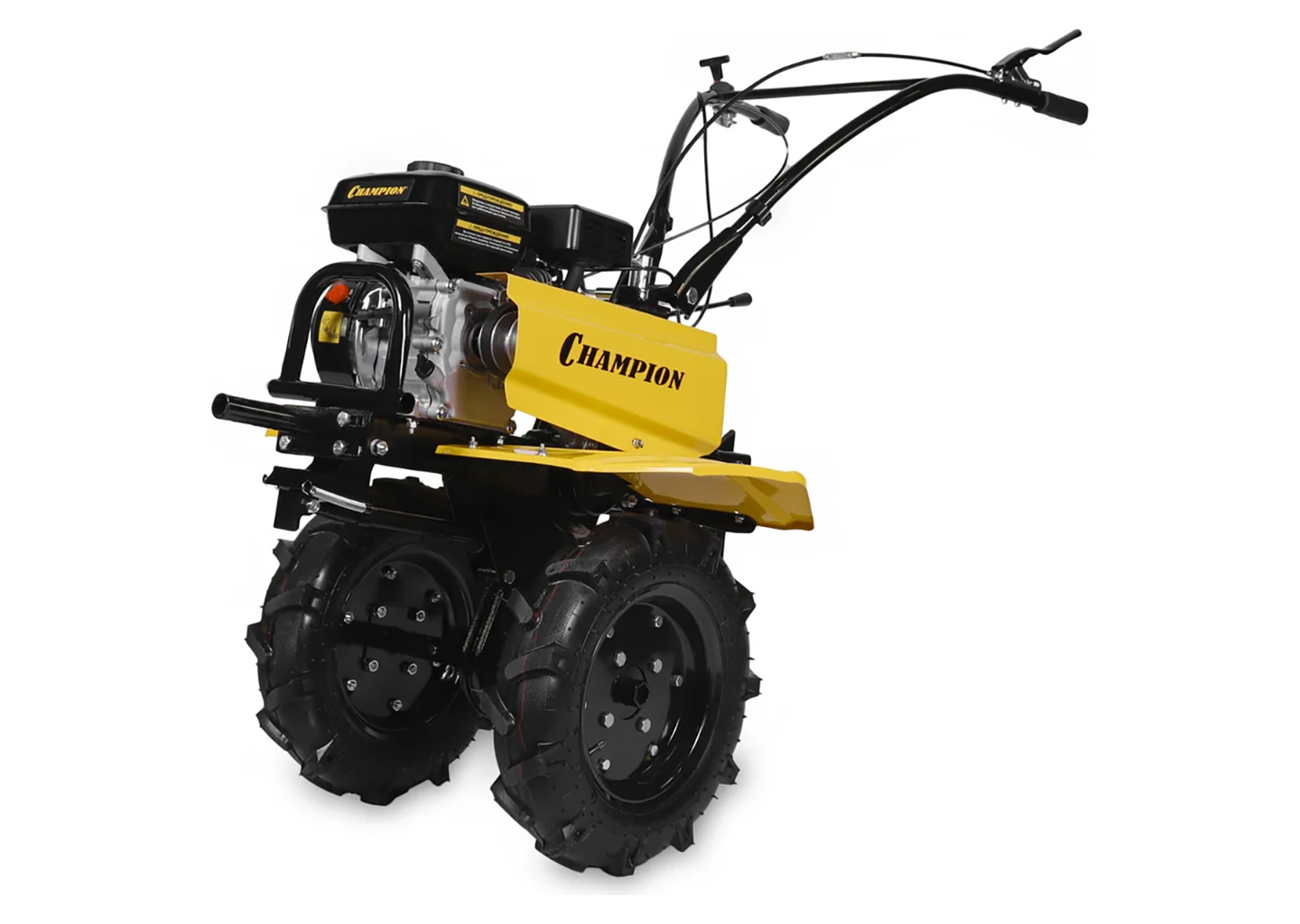 Мотоблок CHAMPION 7 л.с. 3F/1R с фрезами и колёсами 4/10 для обработки почвы