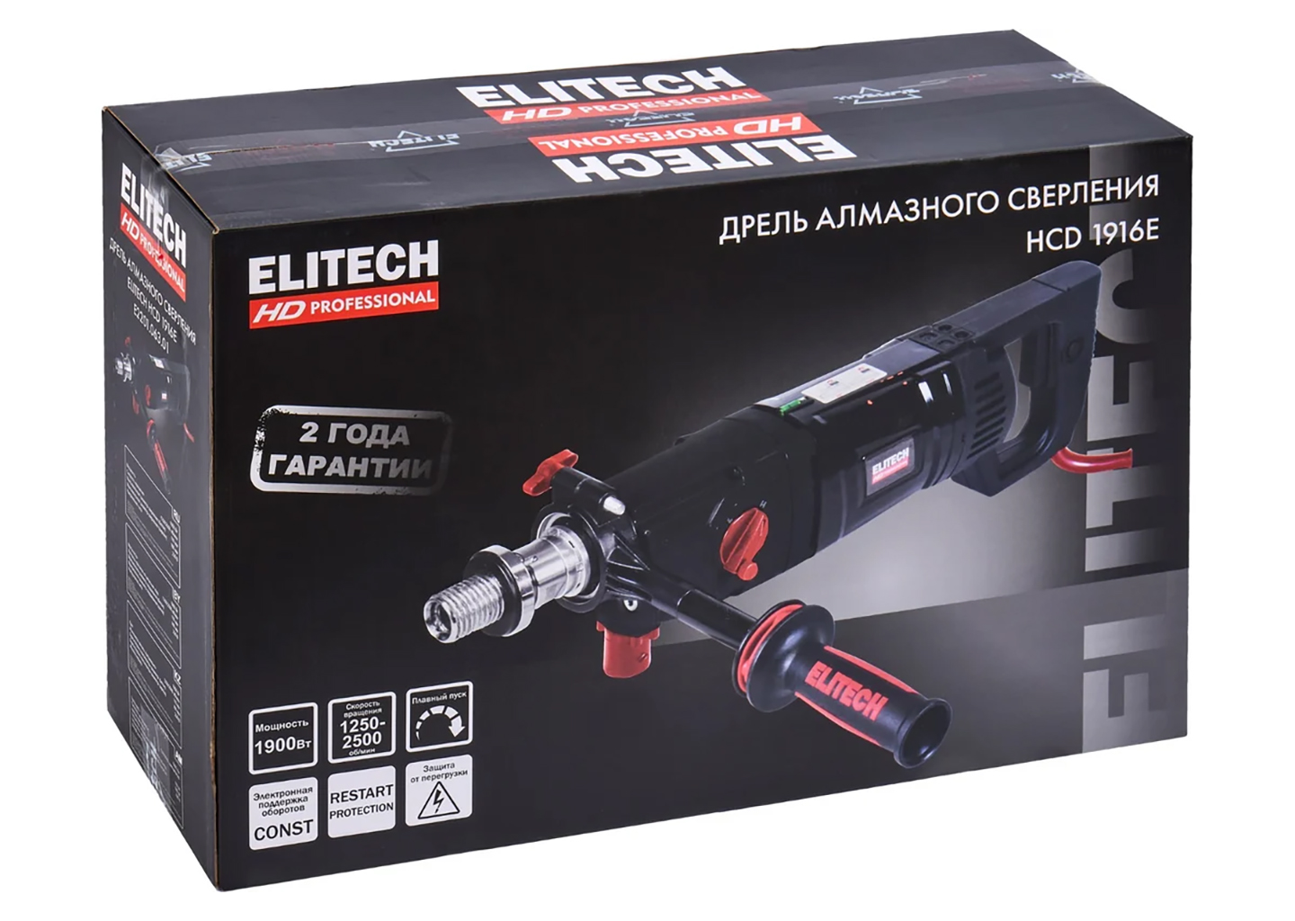 Дрель алмазного бурения ELITECH HCD 1916E (E2201.063.01) Дрель алмазного бурения ELITECH HCD 1916E (E2201.063.01) — изображение 2