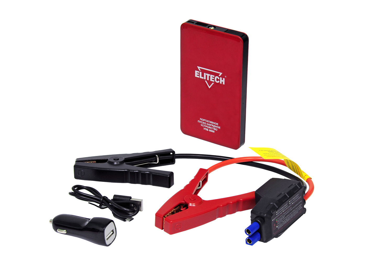 Зарядное устройство ELITECH УПБ 6000 — пусковое устройство 12 В, 6000 мА·ч