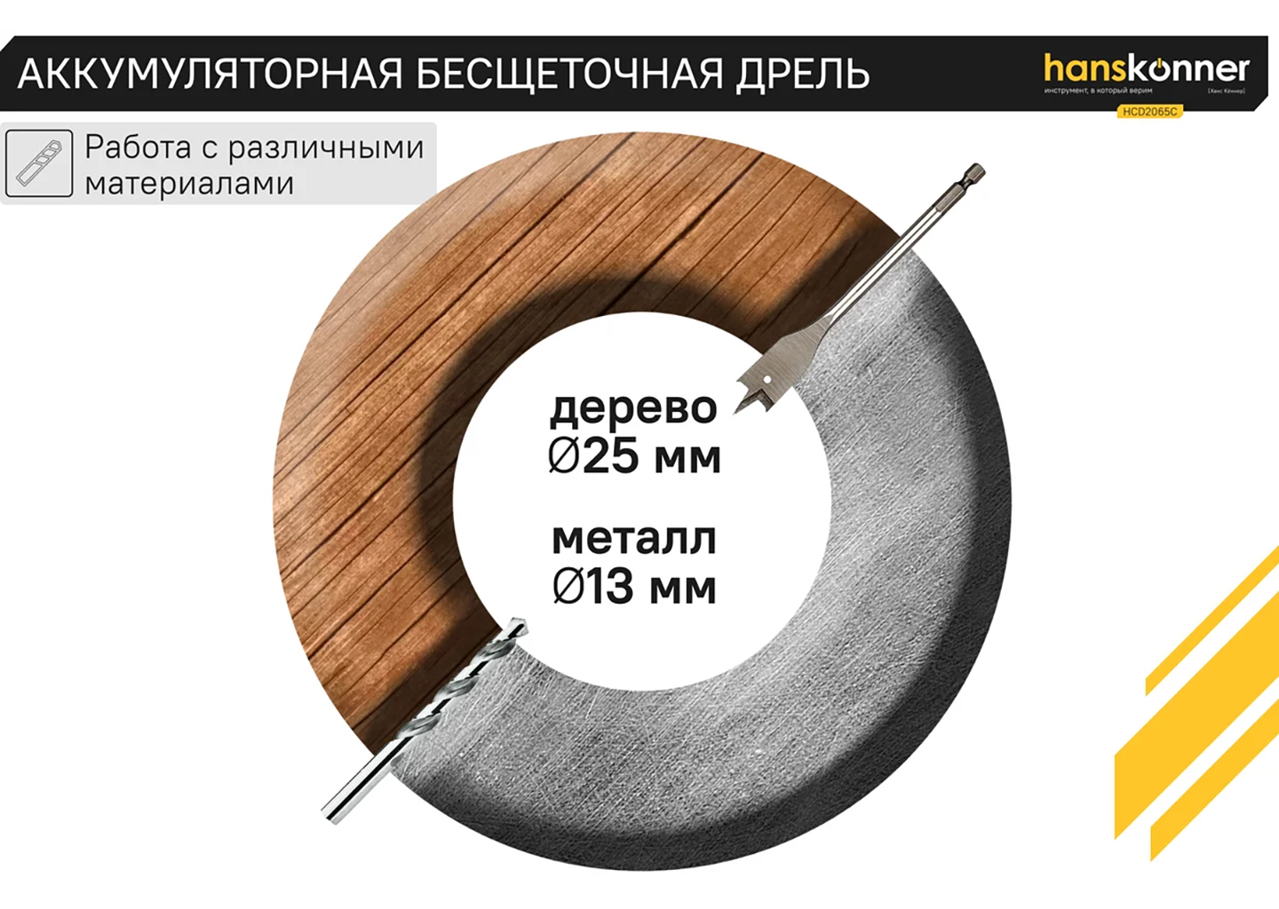 Аккумуляторная дрель-шуруповерт Hanskonner HCD2065C Аккумуляторная дрель-шуруповерт Hanskonner HCD2065C — изображение 35