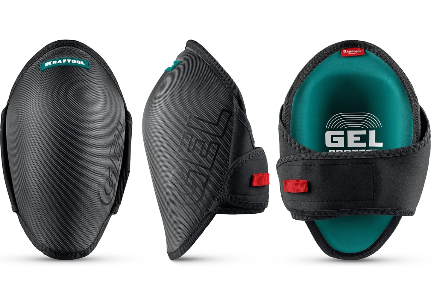 KRAFTOOL Stabil 11516 — защитные наколенники с гелевой вставкой для деликатных поверхностей