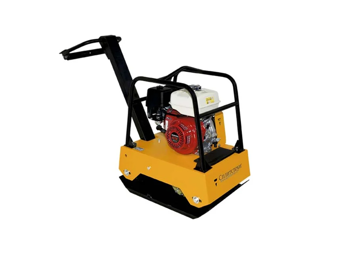 Виброплита Сплитстоун VS-3098-LC.12-02 с двигателем Loncin G270F при уплотнении щебня